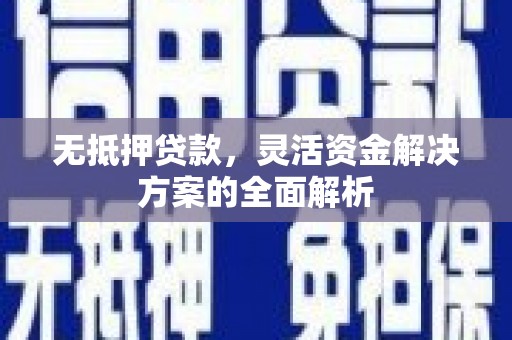 临泉无抵押贷款，灵活资金解决方案的全面解析