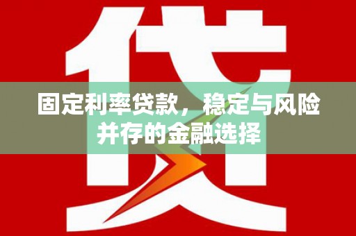 临泉固定利率贷款，稳定与风险并存的金融选择