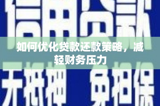 临泉如何优化贷款还款策略，减轻财务压力