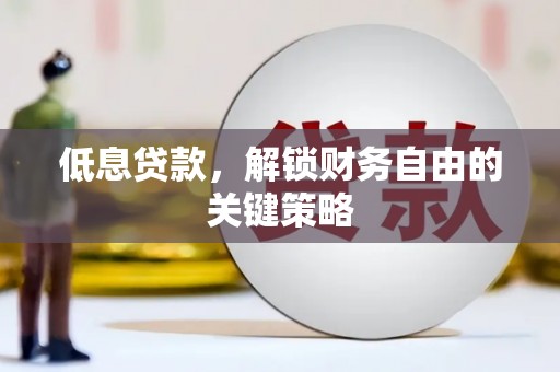 临泉低息贷款，解锁财务自由的关键策略