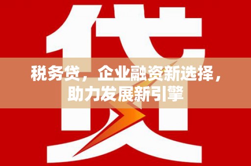 临泉税务贷，企业融资新选择，助力发展新引擎