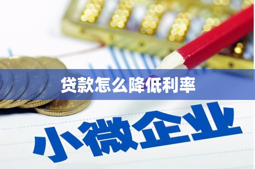 临泉贷款怎么降低利率