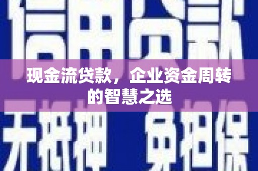 临泉现金流贷款，企业资金周转的智慧之选